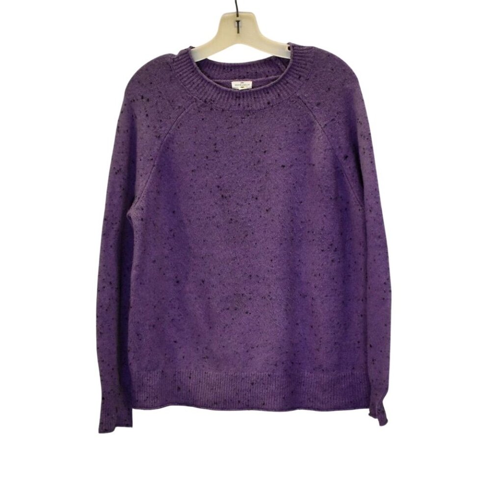 Women's Mason & Belle Purple Sweater Black Speckled Lightweight Size L